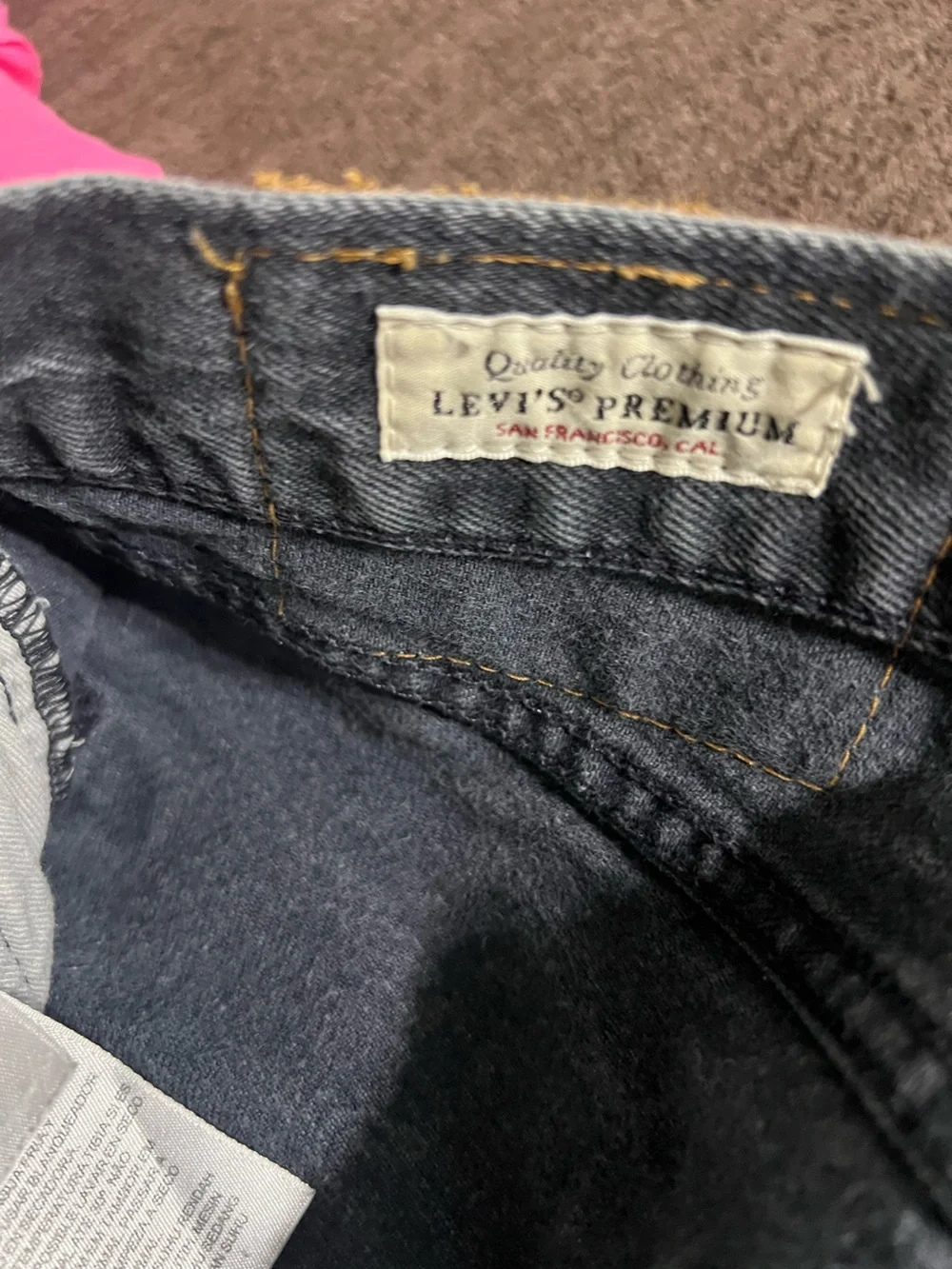 Levi’s Premium 501 ’93 Button Fly Black Denim Shorts W31 Raw Hem High Rise